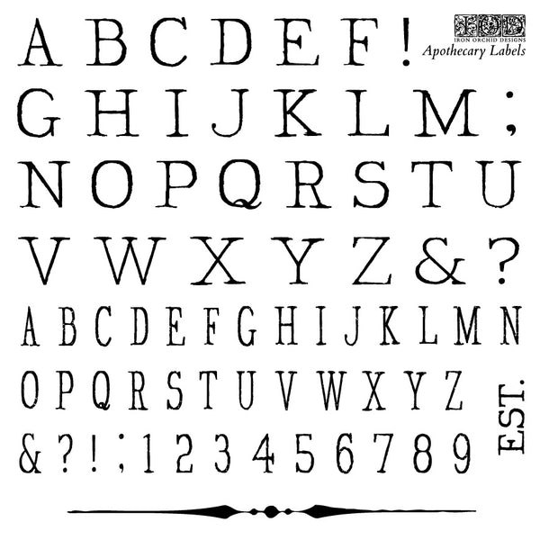 Apothecary Labels Mini Stamps