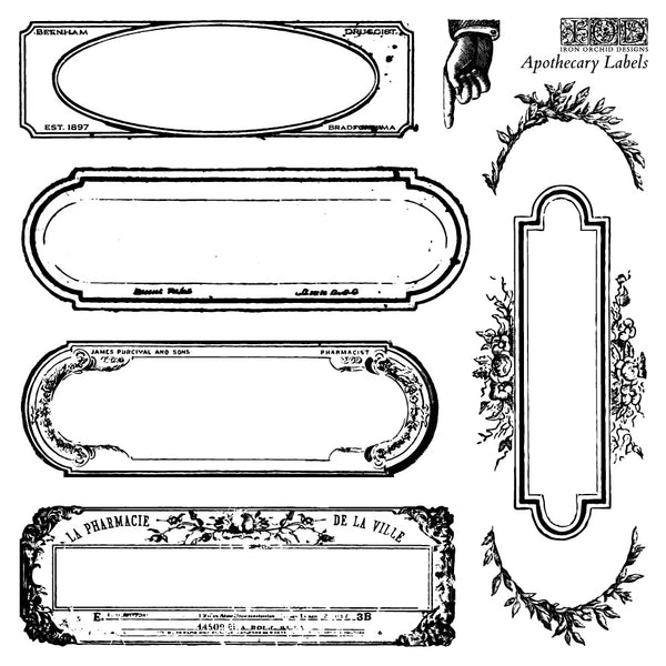 Apothecary Labels Mini Stamps