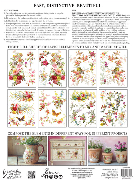 Sarah Featon's Botanicals IOD Transfer