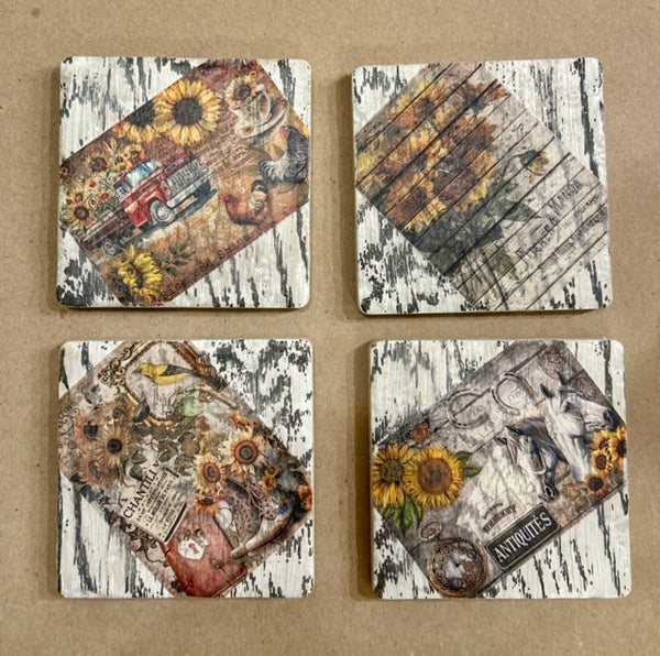 Decoupaged Set of Coasters Workshop, June 13, 2024 (Thurs) 6:00 p.m.