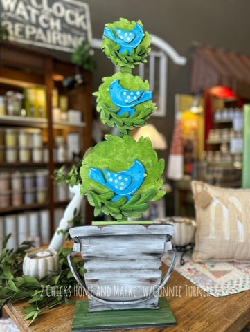 Topiary (Flowers or Blue Birds)  Painting Workshop - May 18, 2024 (Sat) 1:00 pm
