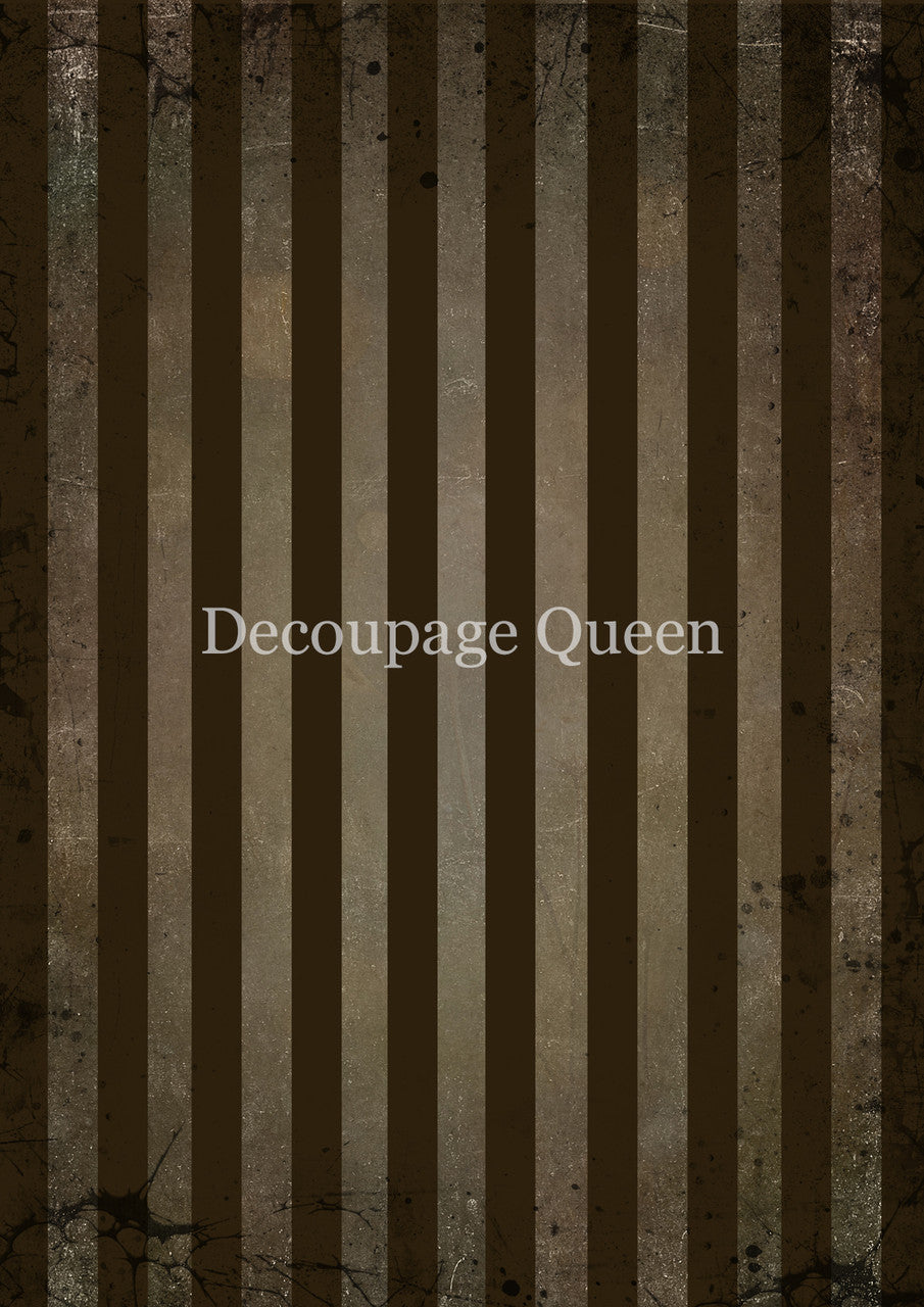 Brown Stripes - 0826 Rice Paper by Decoupage Queen