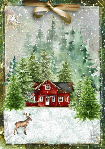 Home for the Holidays - Rice Paper by Decoupage Queen