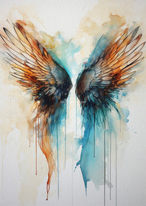Andy Skinner Watercolor Wings I - Rice Paper by Decoupage Queen 0598
