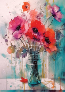 Andy Skinner Mum's Poppies - Rice Paper by Decoupage Queen 0600