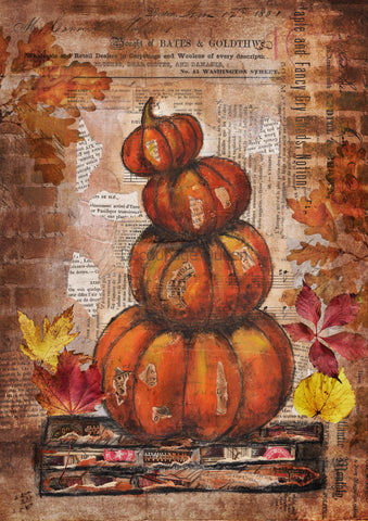 Grunge Pumpkins 0630 - Rice Paper Decoupage Queen