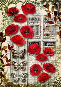 Urban Poppies 0652 - Rice Paper Decoupage Queen