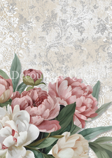 Dainty and the Queen - Peonies and Lace 0706 - Rice Paper Decoupage Queen