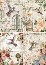 Hummingbird Four Pack 0716 - Rice Paper Decoupage Queen