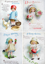 Vintage Eastertide Four Pack 0732 - Rice Paper Decoupage Queen