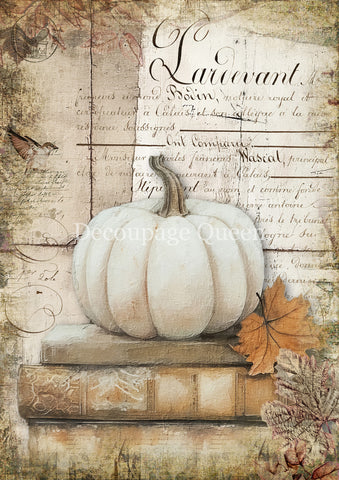 Cottage Pumpkin 1 - 0781 Rice Paper by Decoupage Queen