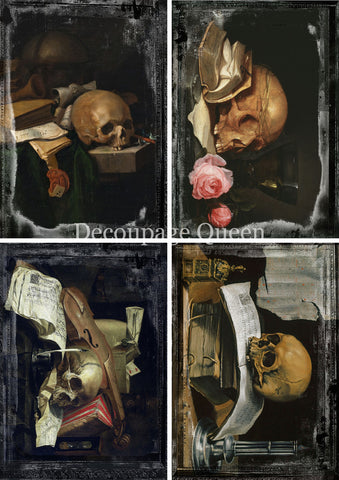 Old Masters Vanitas 4 Pack- 0796 Rice Paper by Decoupage Queen