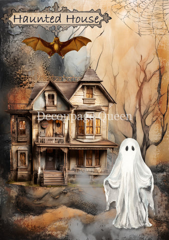 Haunted Homecoming - 0798 Rice Paper by Decoupage Queen