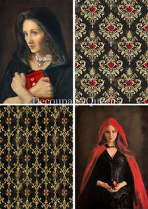 Dark Secrets Four Pack- 0818 Rice Paper by Decoupage Queen