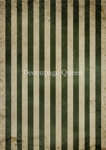 Mossy Stripes - 0825 Rice Paper by Decoupage Queen