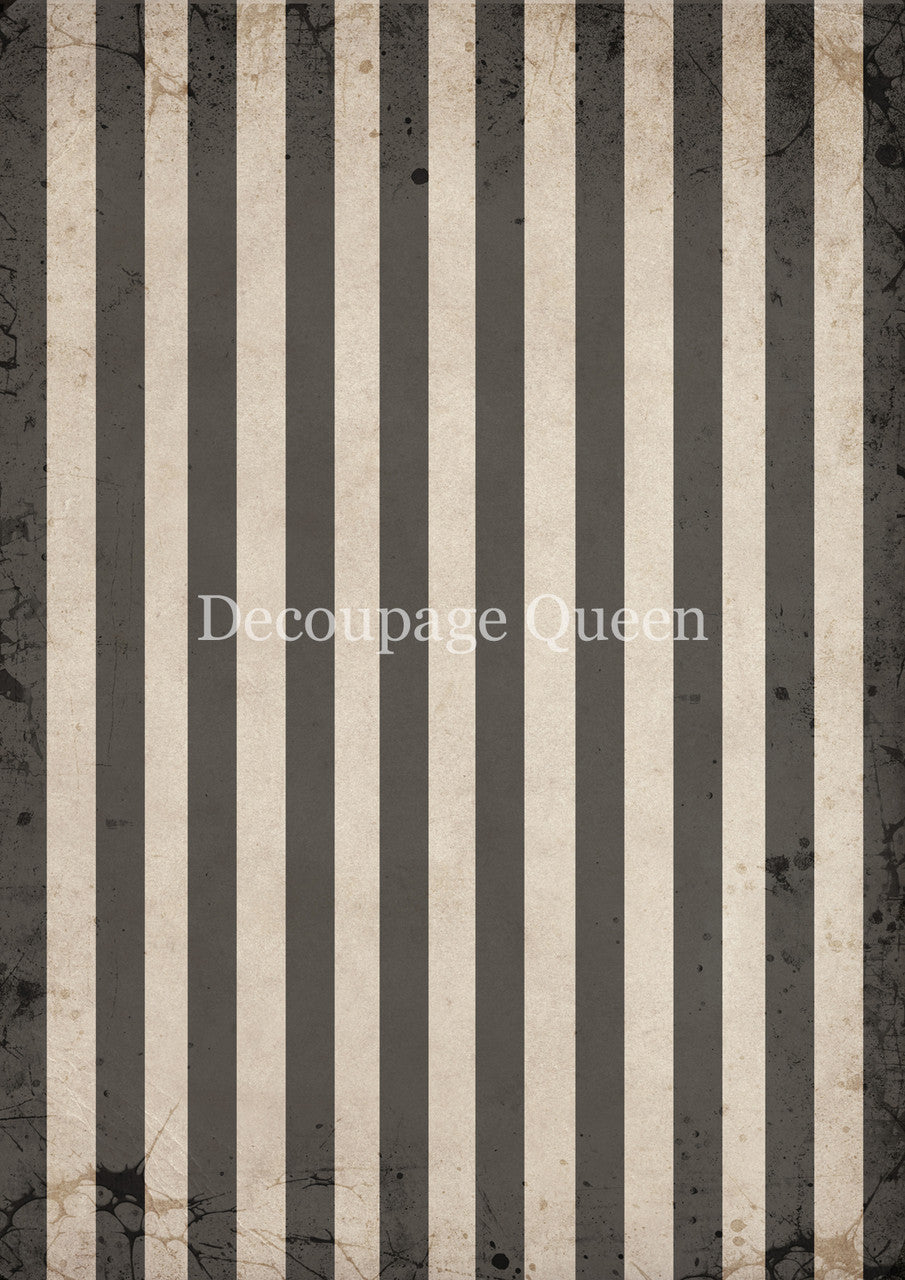 Gray and Tan Stripes - 0828 Rice Paper by Decoupage Queen