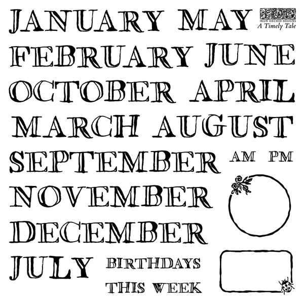 A Timely Tale 6 x 6 Mini Stamps