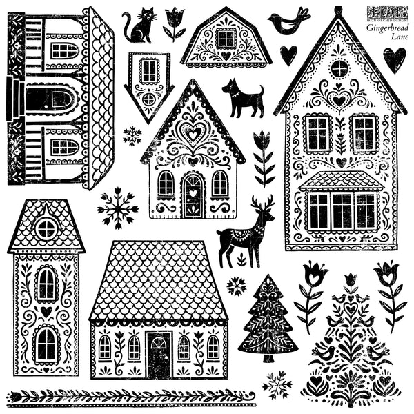 Gingerbread Lane IOD Stamp