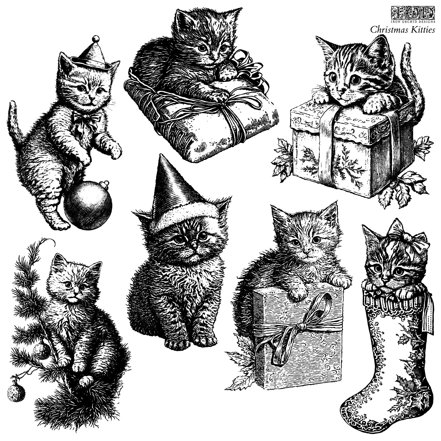 Christmas Kitties Stamp