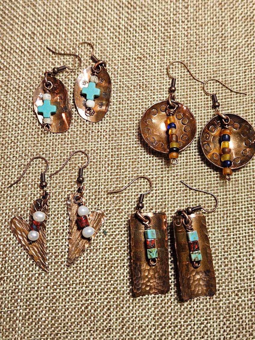 Create Your Own Copper Earrings Workshop - June 1, 2023 (Thurs) 6:00 pm
