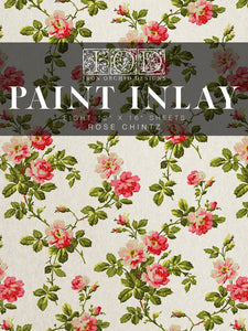 Rose Chintz IOD - Paint Inlay